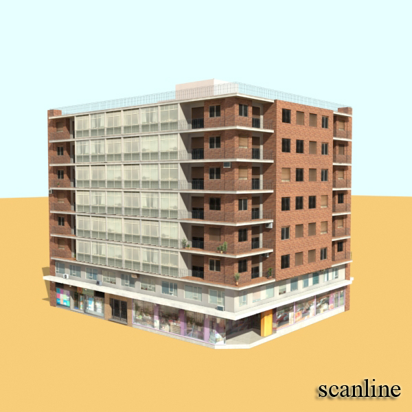 104 Buildings Collection Low-poly 3D model_12