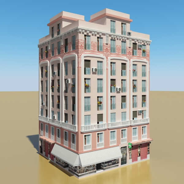 104 Buildings Collection Low-poly 3D model_13