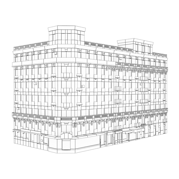 104 Buildings Collection Low-poly 3D model_213