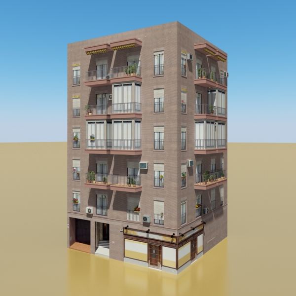 104 Buildings Collection Low-poly 3D model_59