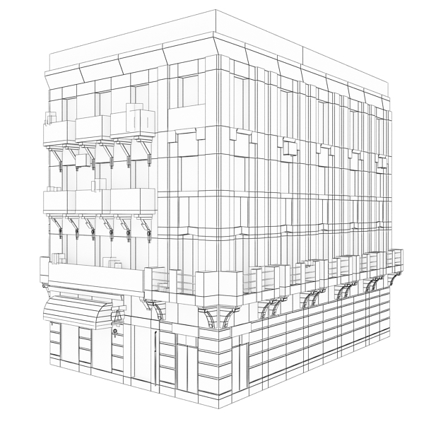 104 Buildings Collection Low-poly 3D model_144