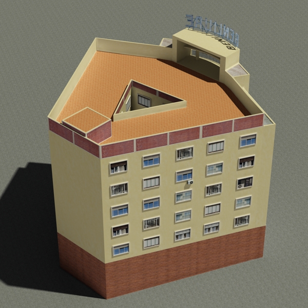 104 Buildings Collection Low-poly 3D model_197