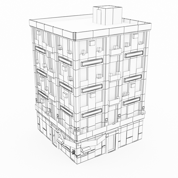 104 Buildings Collection Low-poly 3D model_69