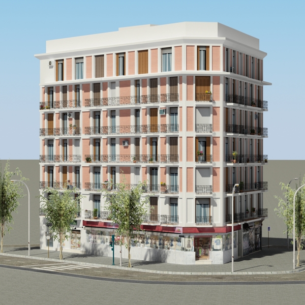 104 Buildings Collection Low-poly 3D model_21