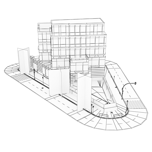 104 Buildings Collection Low-poly 3D model_88