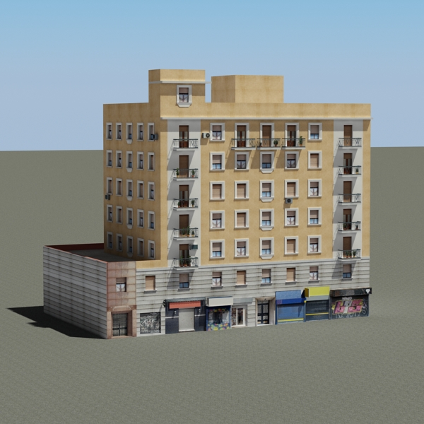 104 Buildings Collection Low-poly 3D model_179