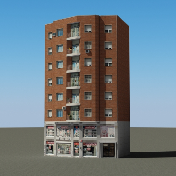 104 Buildings Collection Low-poly 3D model_192