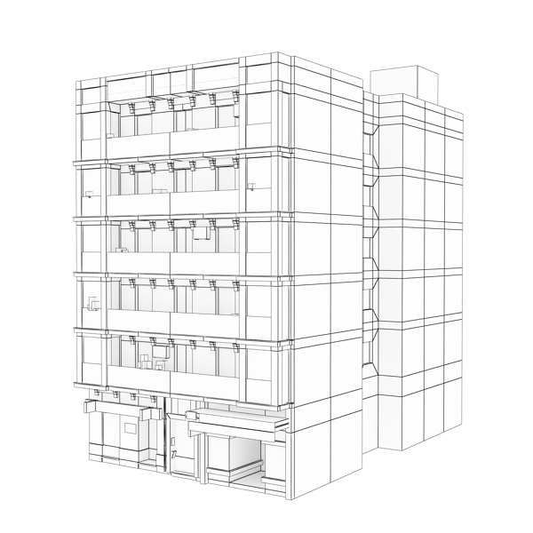 104 Buildings Collection Low-poly 3D model_218