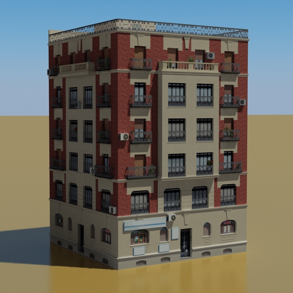 104 Buildings Collection Low-poly 3D model_96