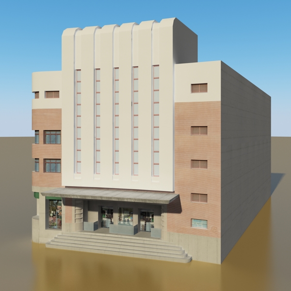 104 Buildings Collection Low-poly 3D model_72