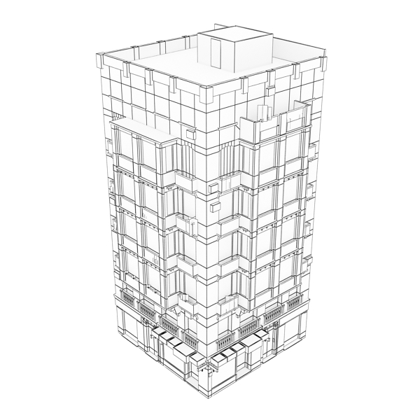 104 Buildings Collection Low-poly 3D model_20