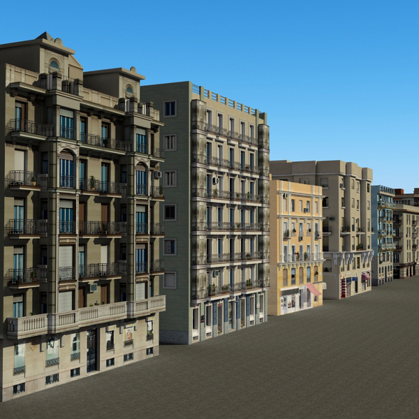 104 Buildings Collection Low-poly 3D model_5