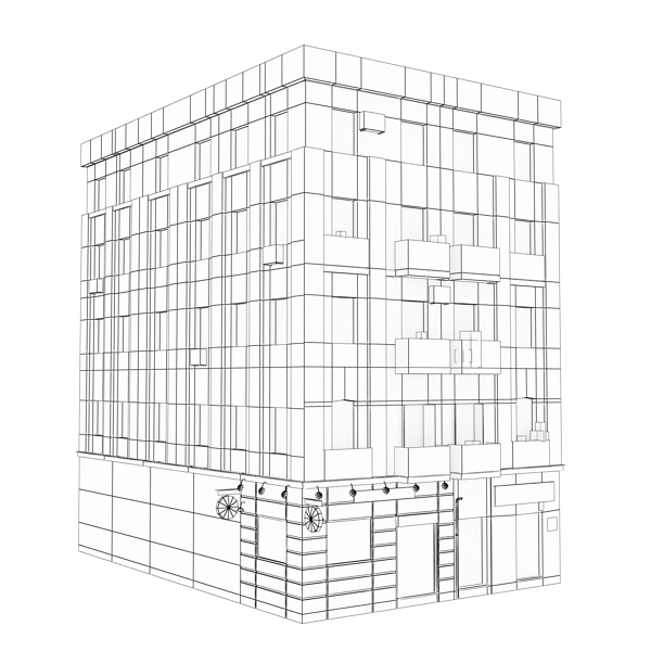 104 Buildings Collection Low-poly 3D model_140