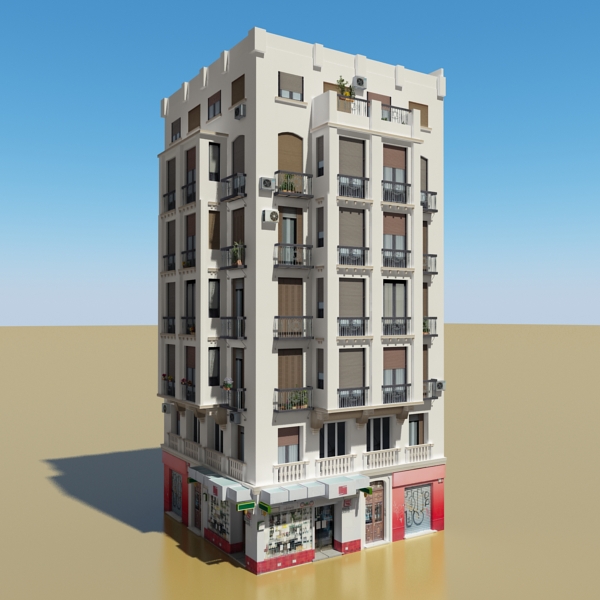 104 Buildings Collection Low-poly 3D model_17