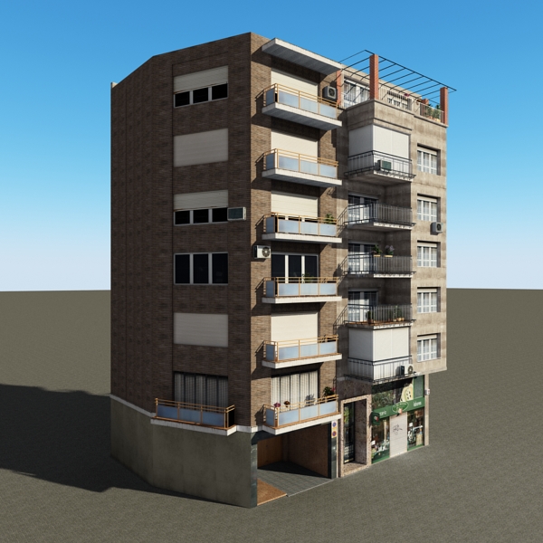 104 Buildings Collection Low-poly 3D model_108