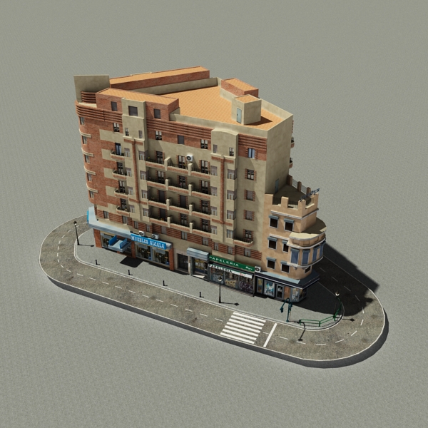 104 Buildings Collection Low-poly 3D model_123
