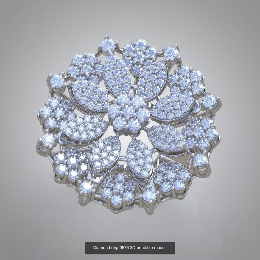 Ring Bracelet and Earring Set 3D printable model 0082 3D Model Collection_5