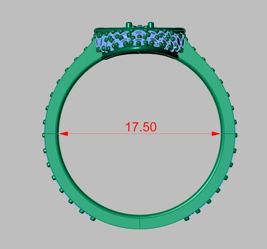 Diamond ring 0577 3D printable model 12 3D print model_14