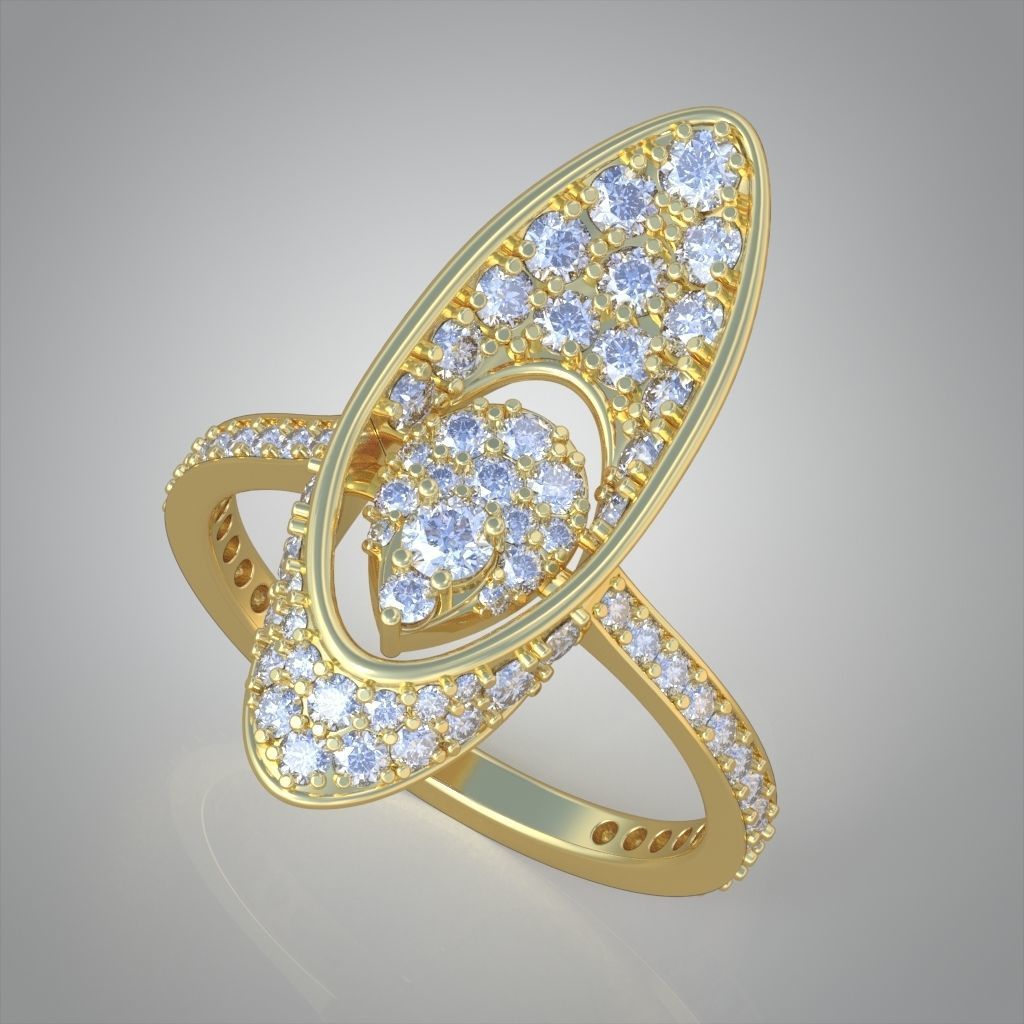 Diamond ring 0577 3D printable model 12 3D print model_6