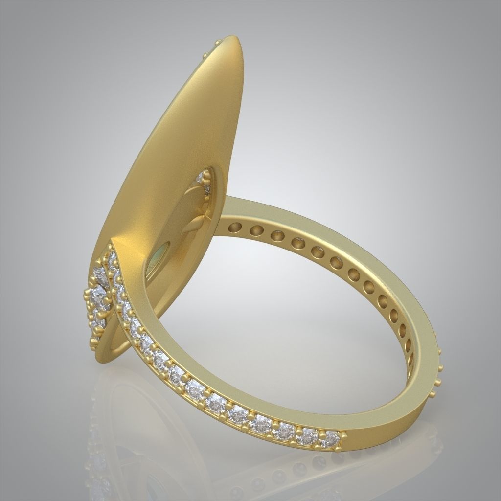 Diamond ring 0577 3D printable model 12 3D print model_4
