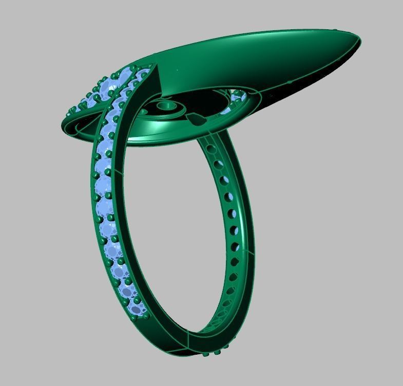 Diamond ring 0577 3D printable model 12 3D print model_18