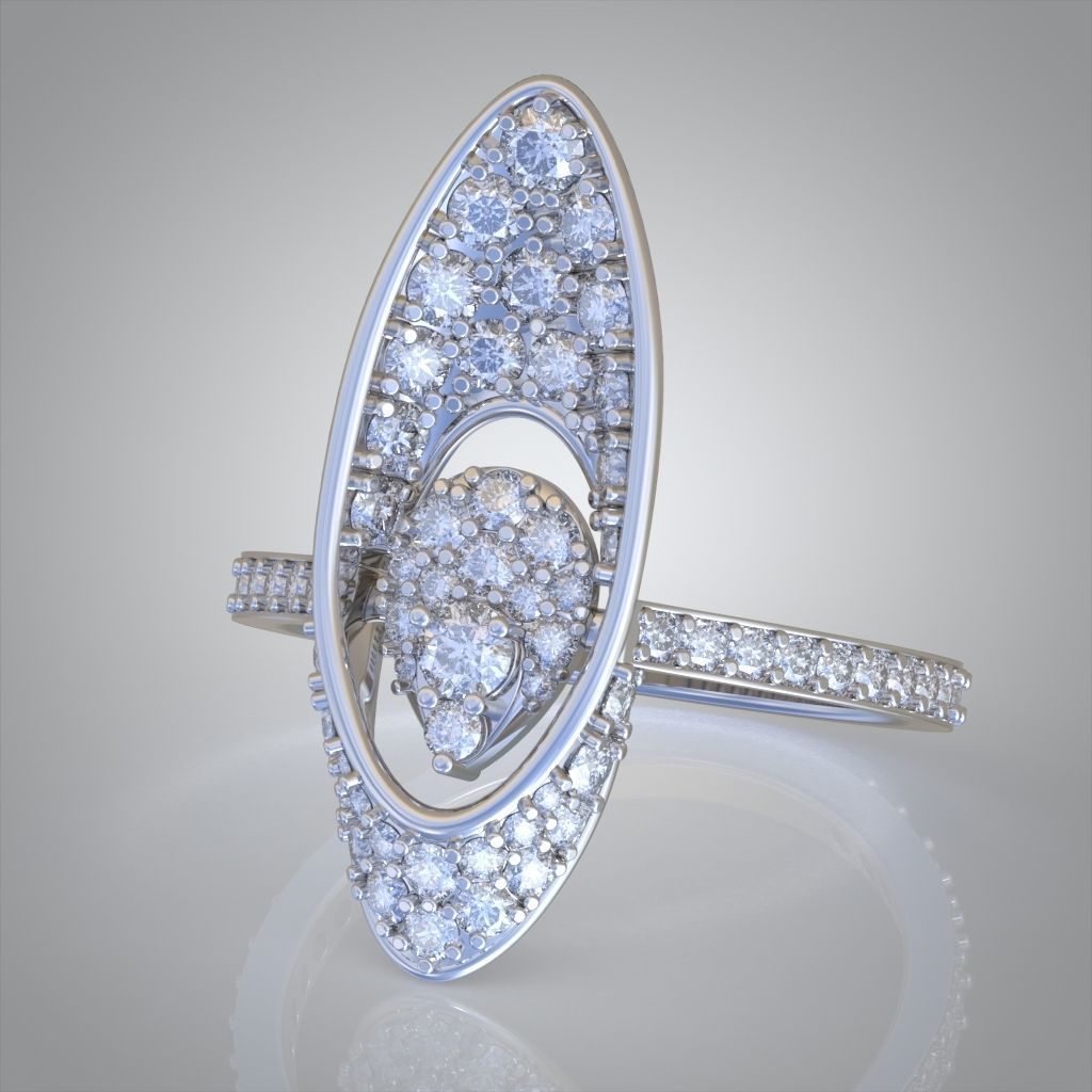 Diamond ring 0577 3D printable model 12 3D print model_12