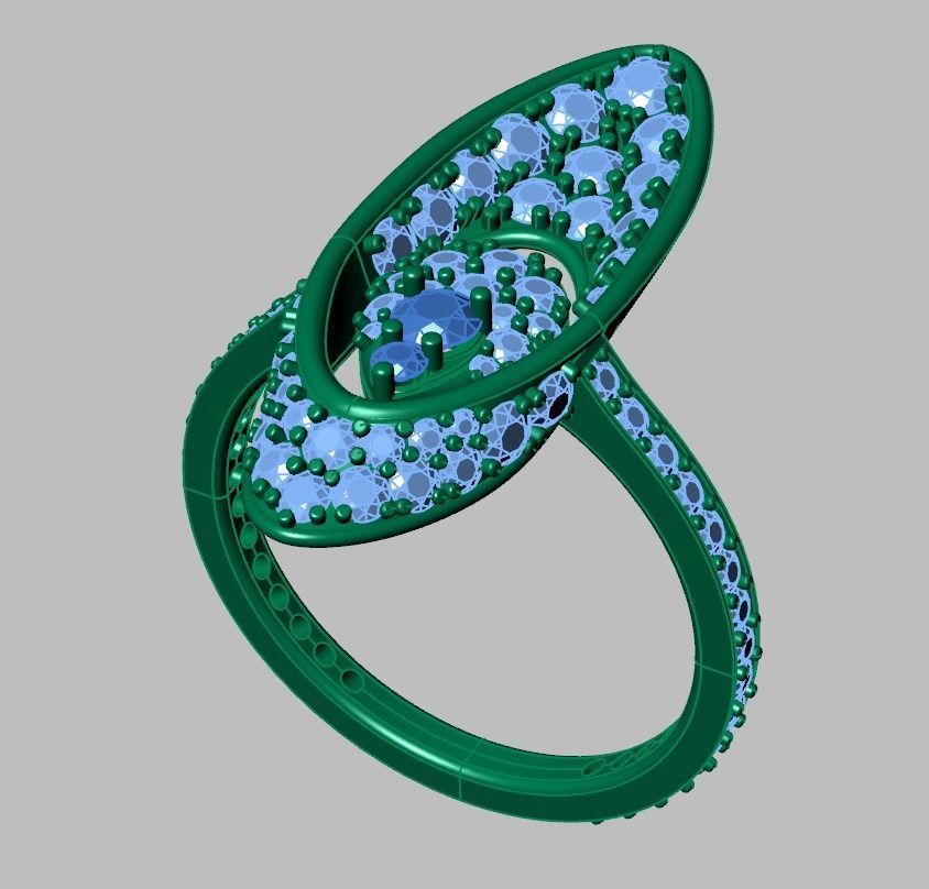 Diamond ring 0577 3D printable model 12 3D print model_17