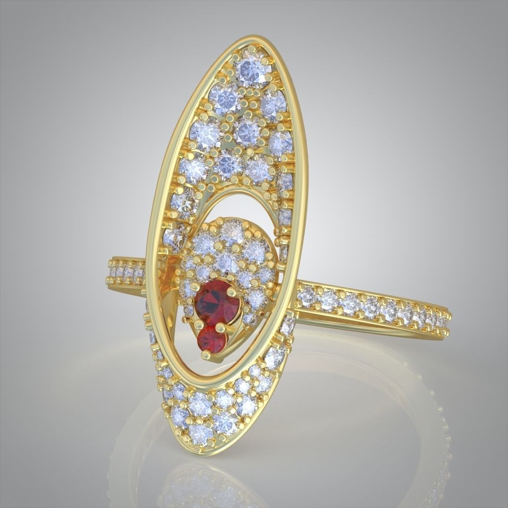 Diamond ring 0577 3D printable model 12 3D print model_10