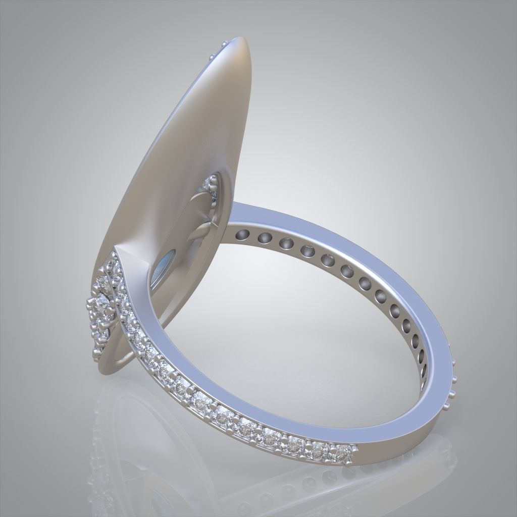 Diamond ring 0577 3D printable model 12 3D print model_5