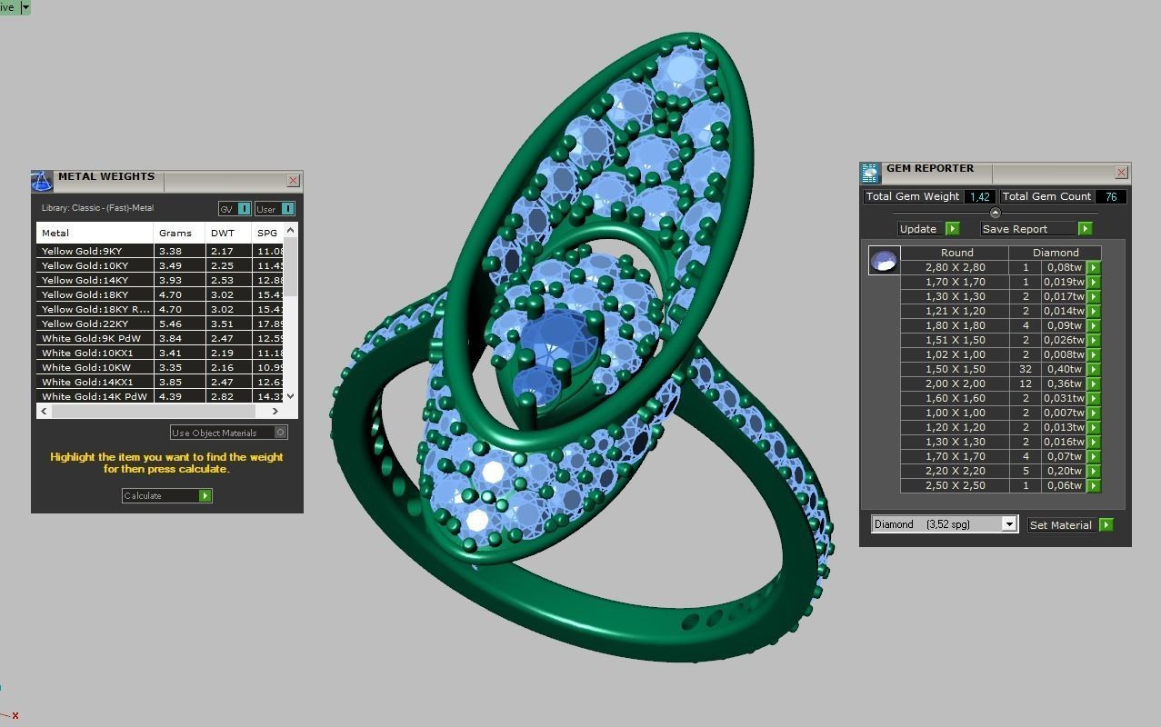 Diamond ring 0577 3D printable model 12 3D print model_19