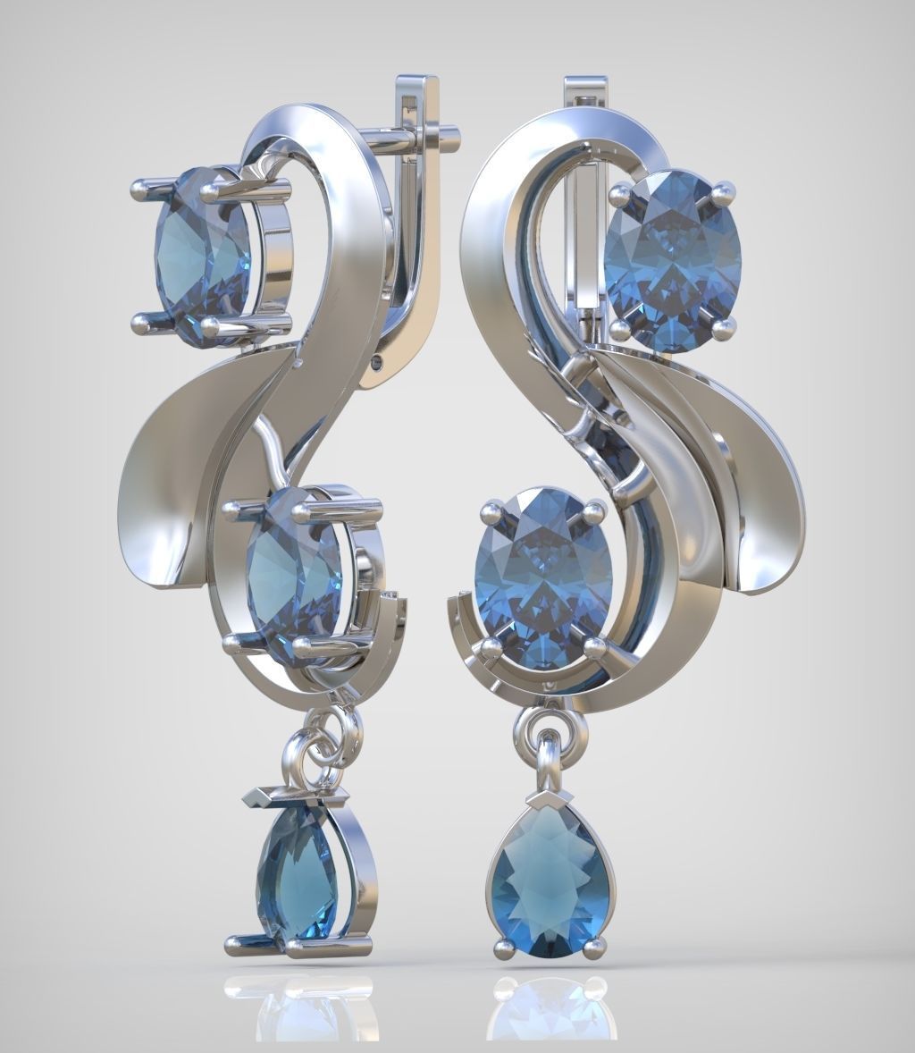 Earring model 0339 3D printable model8 3D print model_2