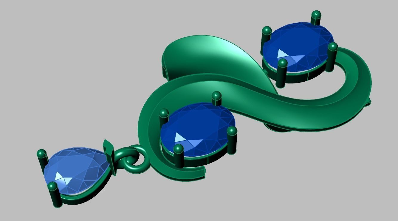 Earring model 0339 3D printable model8 3D print model_9