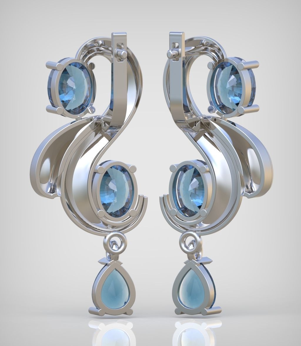 Earring model 0339 3D printable model8 3D print model_6