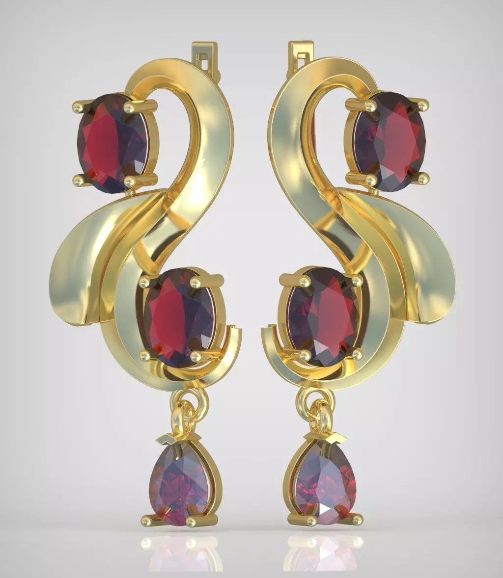 Earring model 0339 3D printable model8 3D print model_0