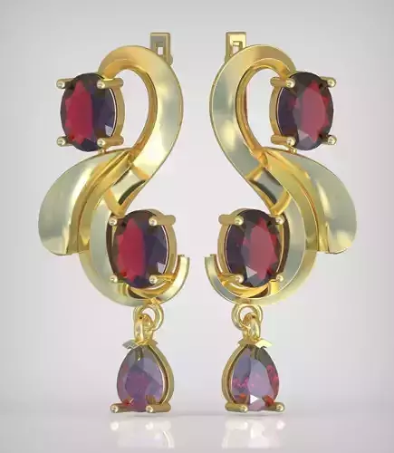 Earring model 0339 3D printable model8 3D print model Earring model 0339 3D printable model8 3D print model