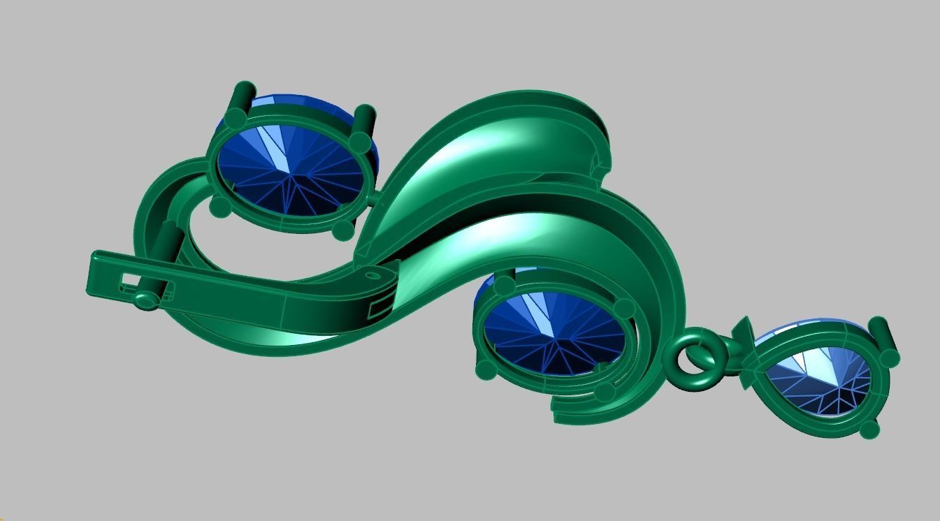 Earring model 0339 3D printable model8 3D print model_10