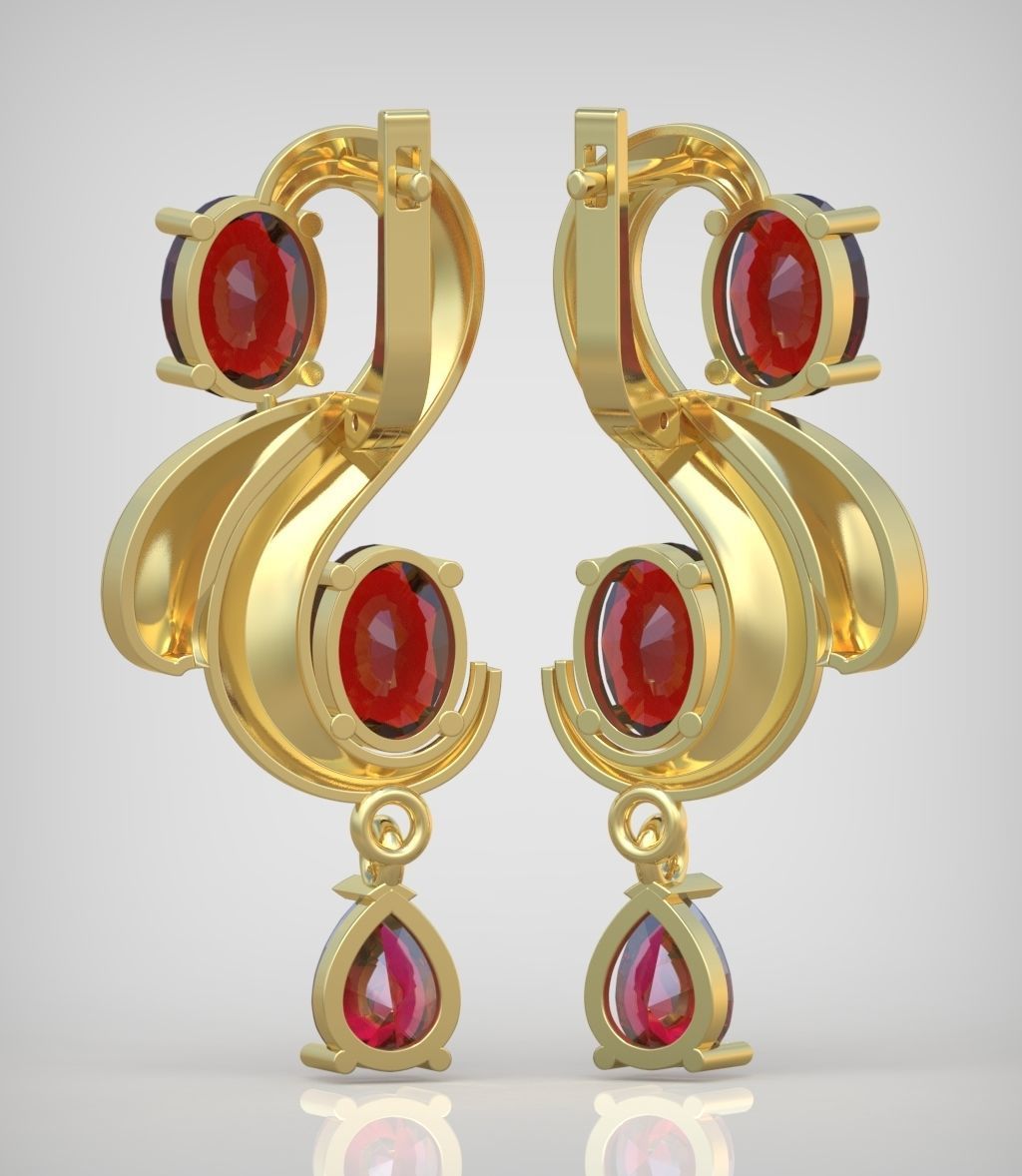 Earring model 0339 3D printable model8 3D print model_7