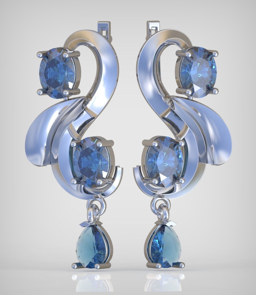 Earring model 0339 3D printable model8 3D print model_3