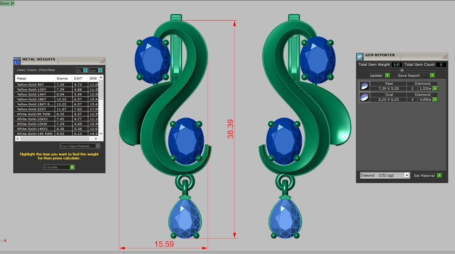 Earring model 0339 3D printable model8 3D print model_11