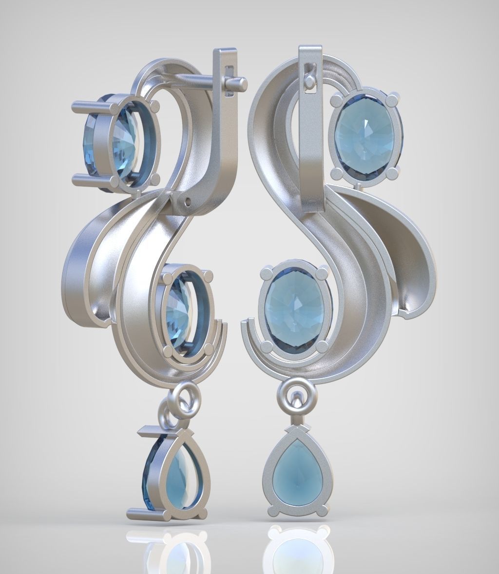 Earring model 0339 3D printable model8 3D print model_5