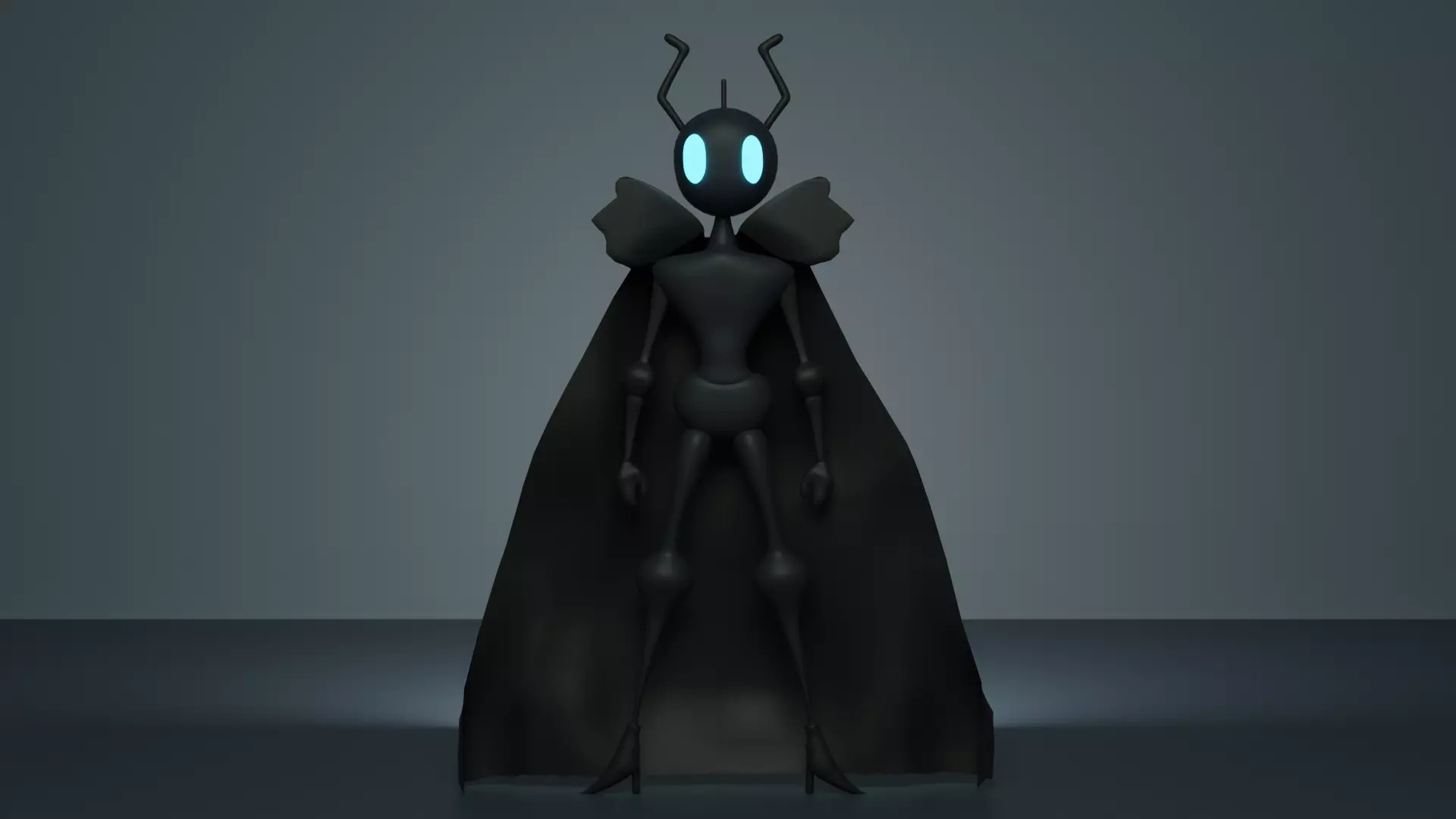 Hollow Knight x Batman 3D Character Low-poly 3D model_0
