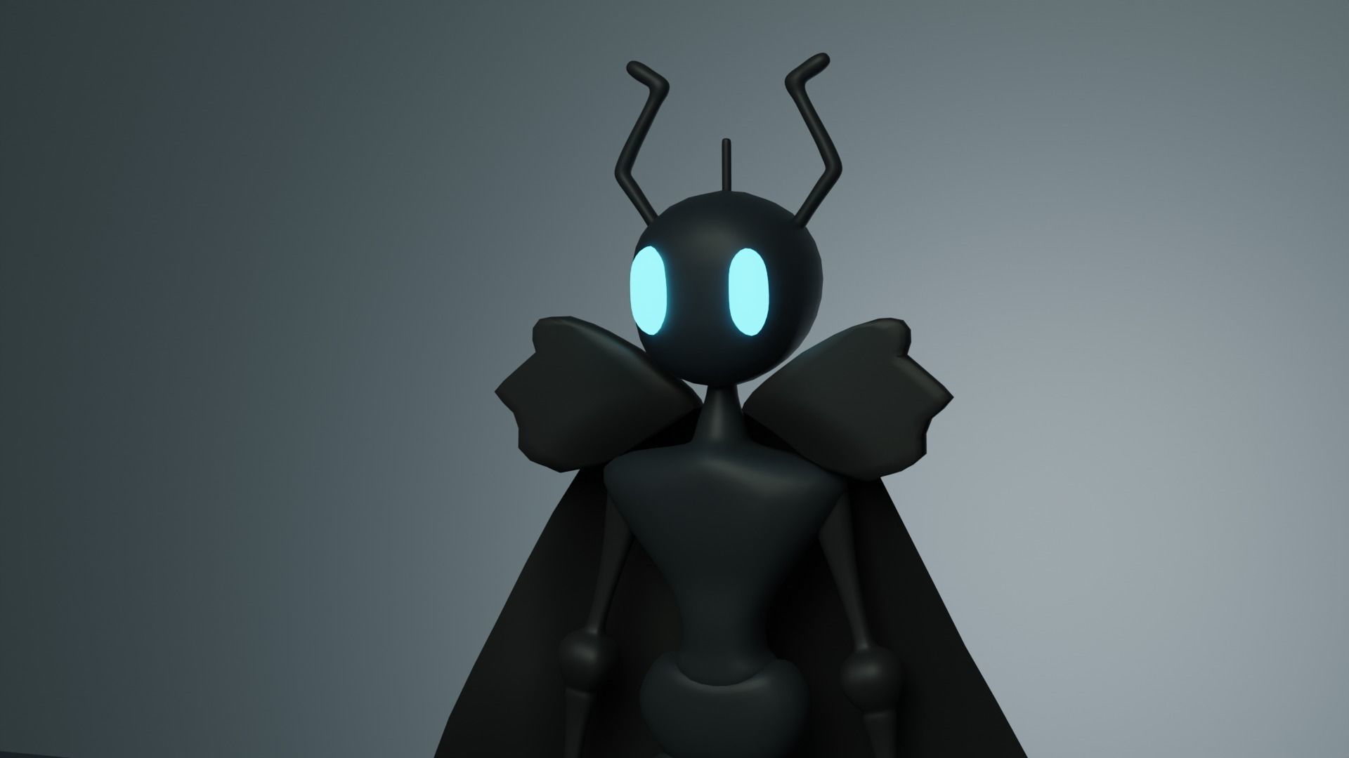 Hollow Knight x Batman 3D Character Low-poly 3D model_1