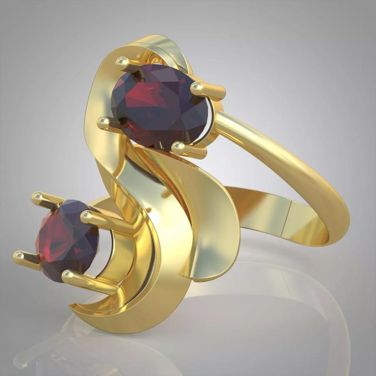 Diamond ring 0578 3D printable model 8 3D print model_0