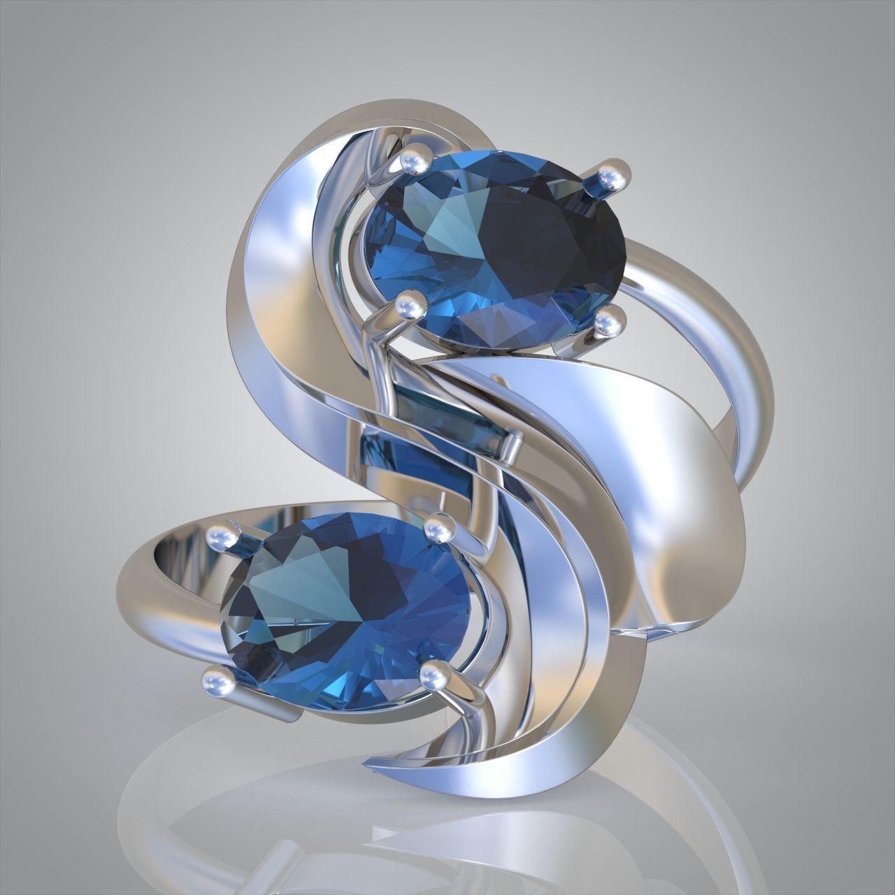 Diamond ring 0578 3D printable model 8 3D print model_7