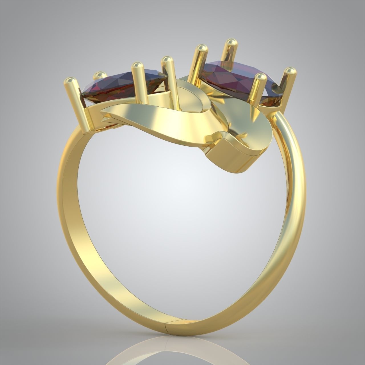 Diamond ring 0578 3D printable model 8 3D print model_5