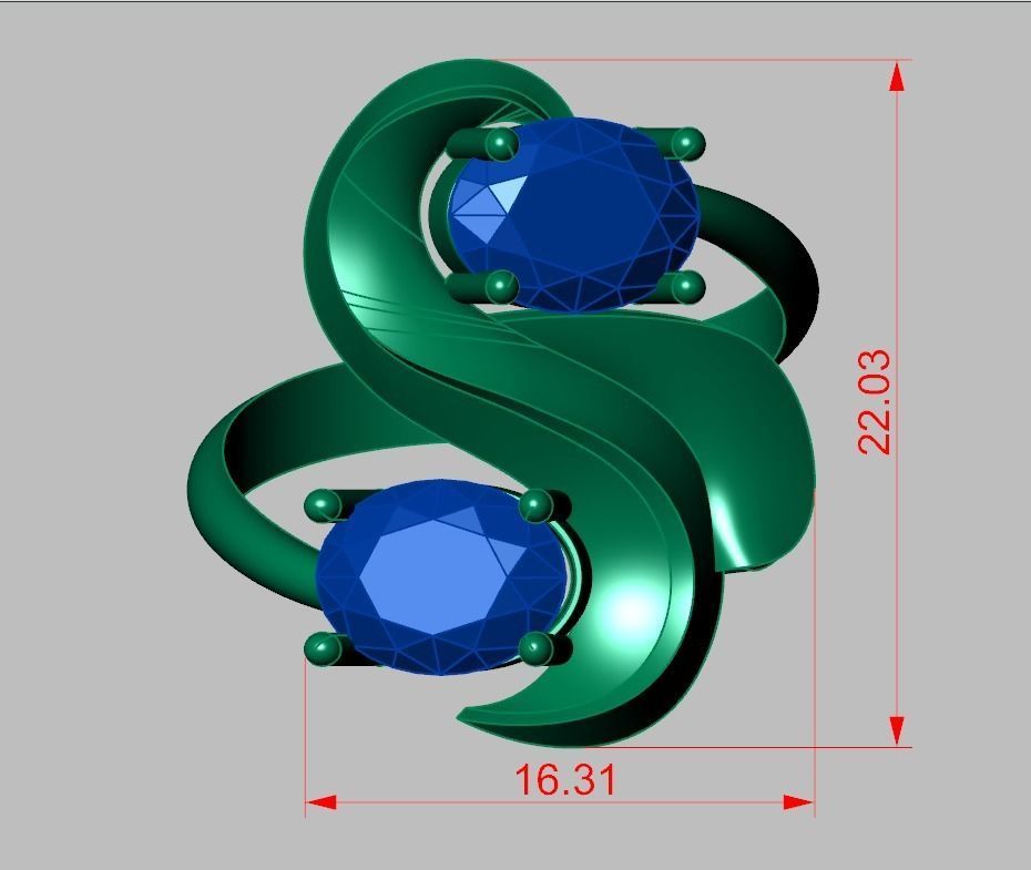Diamond ring 0578 3D printable model 8 3D print model_14