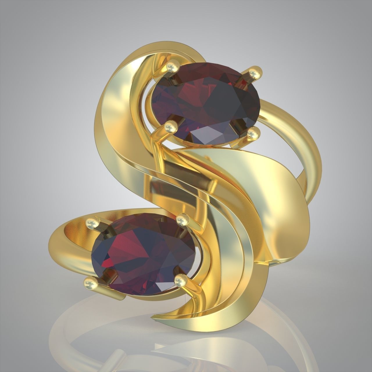 Diamond ring 0578 3D printable model 8 3D print model_8