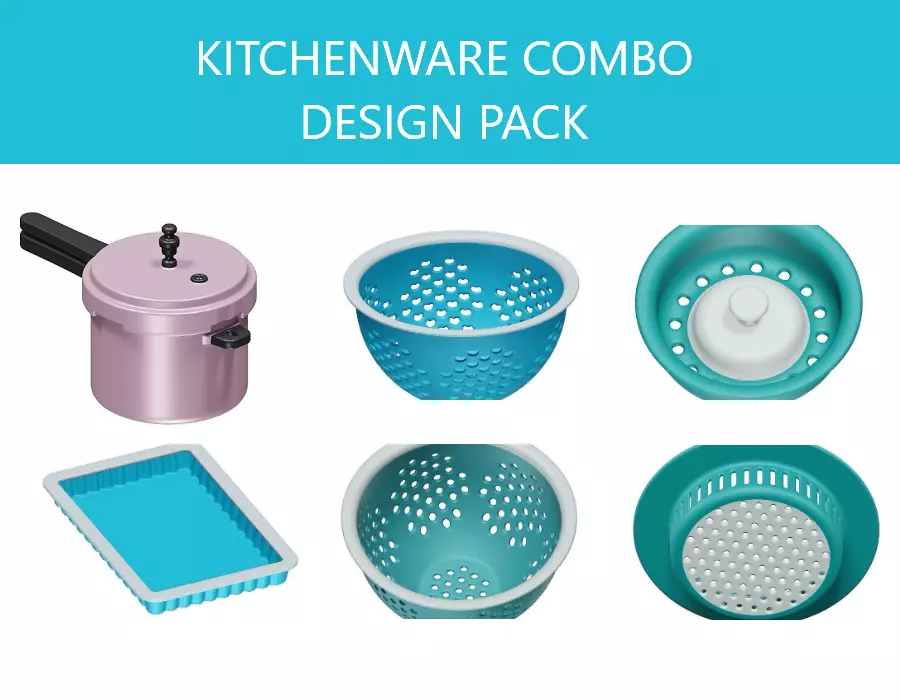 KITCHENWARE COMBO DESIGN PACK 3D Model Collection_0