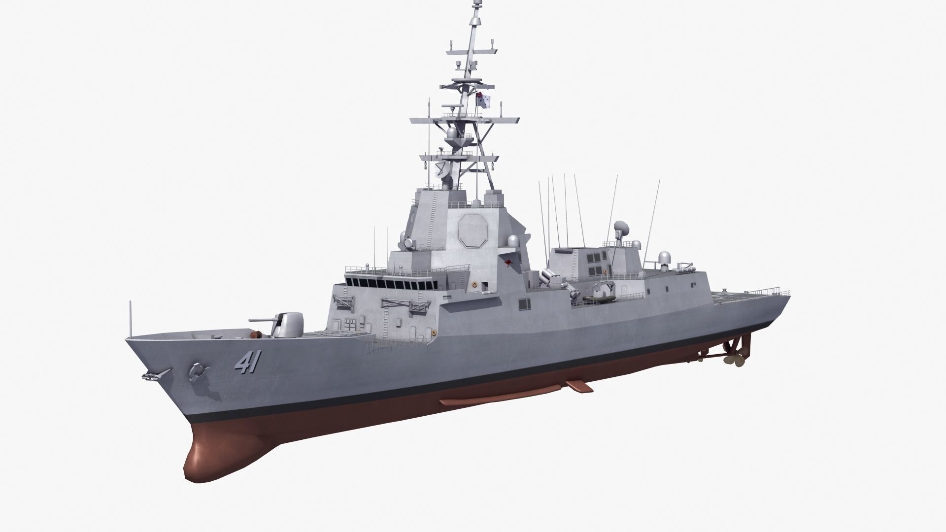 Hobart Class Destroyer D41 3D model_33