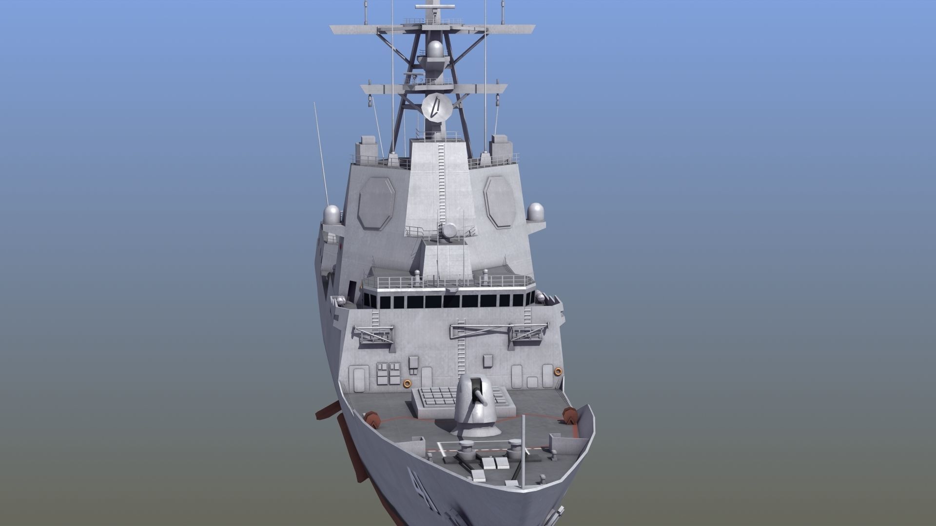 Hobart Class Destroyer D41 3D model_7